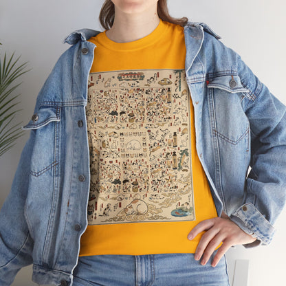 NekoPunch Original | Retro Japanese Cat Pattern T-Shirt | Unisex Heavy Cotton Tee