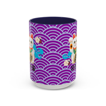 NekoPunch Original | 15oz Maneki Neko - Japanese Beckoning Cat Mug