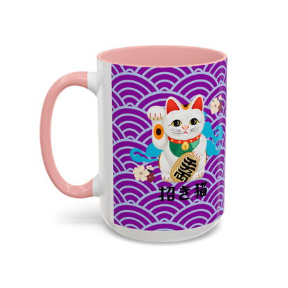 NekoPunch Original | 15oz Maneki Neko - Japanese Beckoning Cat Mug