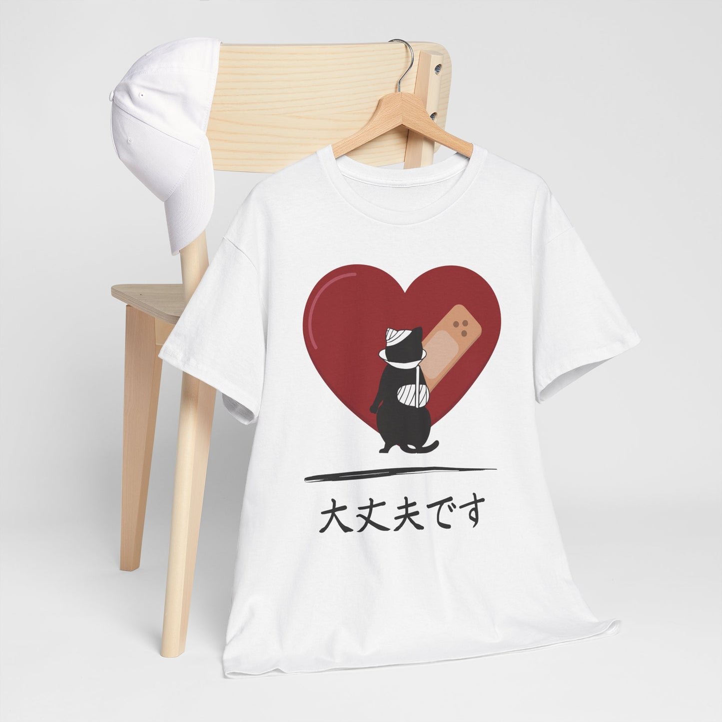 NekoPunch Original T-Shirt – “I Am Okay” (大丈夫です) | Unisex Heavy Cotton Tee