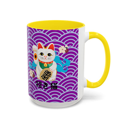 NekoPunch Original | 15oz Maneki Neko - Japanese Beckoning Cat Mug