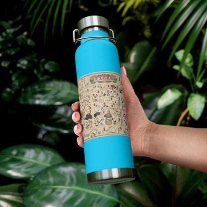 NekoPunch Original | 22oz Retro Japanese Cat Pattern Insulated Water Bottle