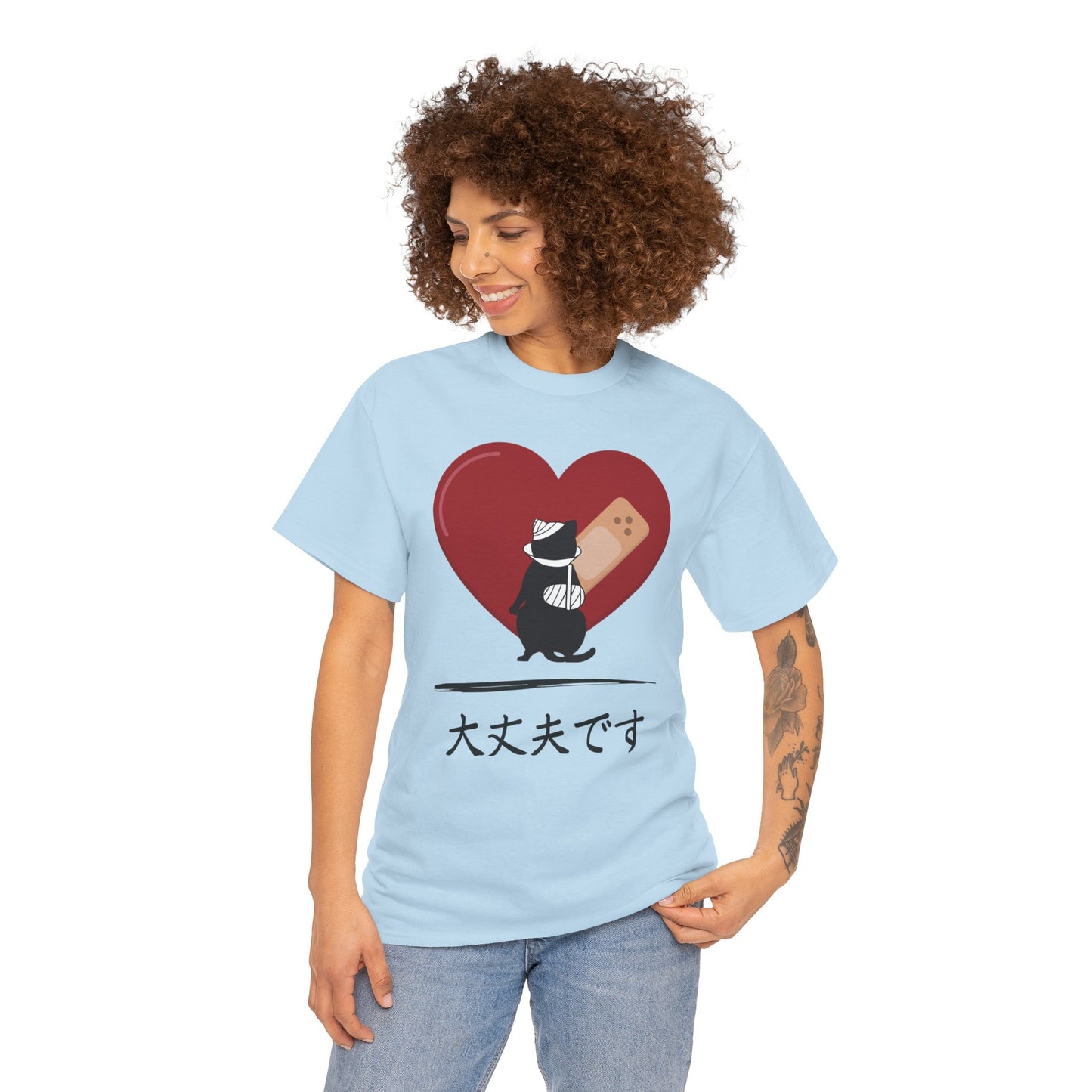 NekoPunch Original T-Shirt – “I Am Okay” (大丈夫です) | Unisex Heavy Cotton Tee