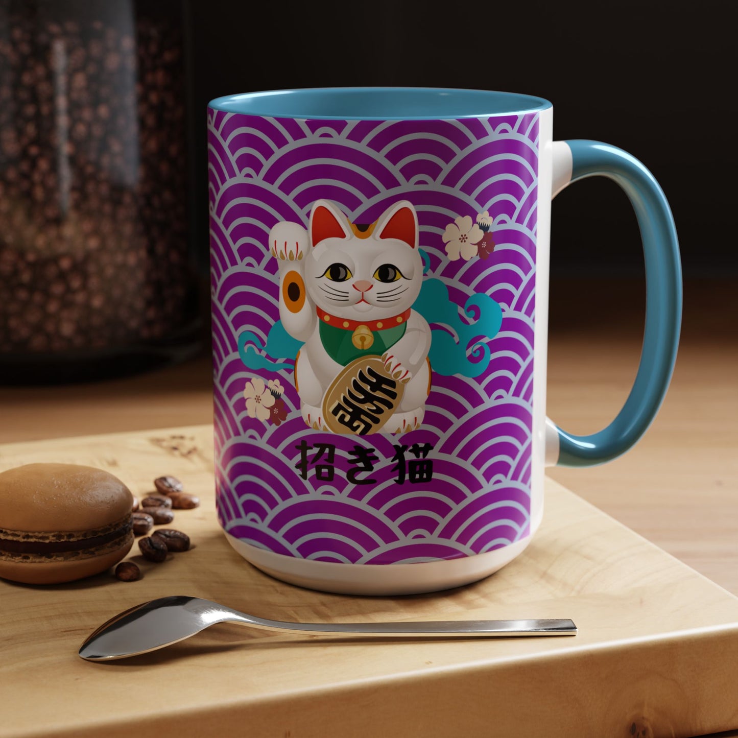 NekoPunch Original | 15oz Maneki Neko - Japanese Beckoning Cat Mug