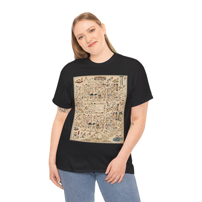 NekoPunch Original | Retro Japanese Cat Pattern T-Shirt | Unisex Heavy Cotton Tee