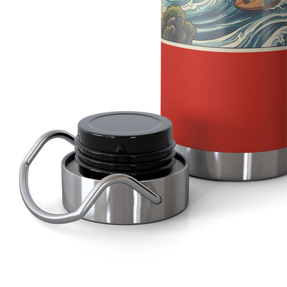 NekoPunch Original | 22oz Sunset & wave Mt. Fuji Surf Insulated Water Bottle