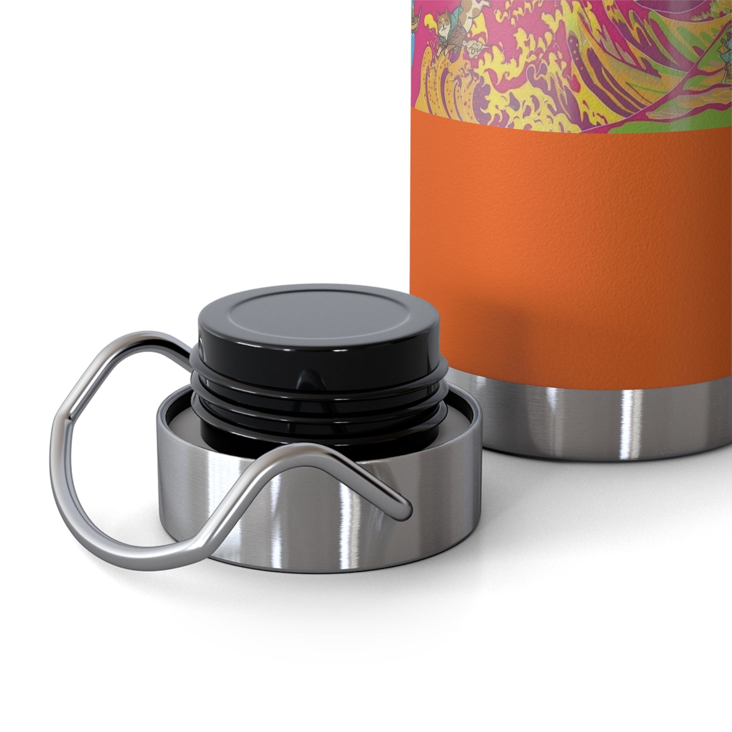 NekoPunch Original | 22oz Psychedelic Ocean Wave Copper Insulated Bottle
