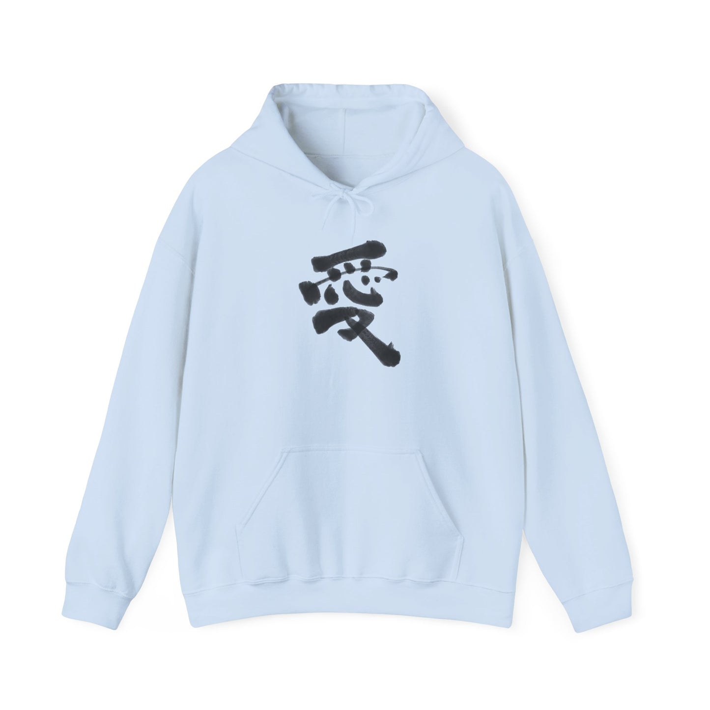 NekoPunch Original Hoodie – “Love” (愛) Japanese Calligraphy | Unisex Heavy Blend™
