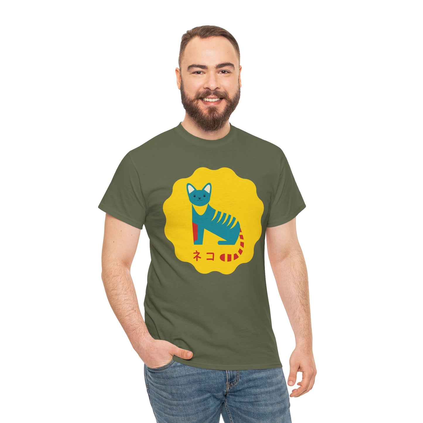 NekoPunch Original T-Shirt – “Cat” (ネコ) | Unisex Heavy Cotton Tee