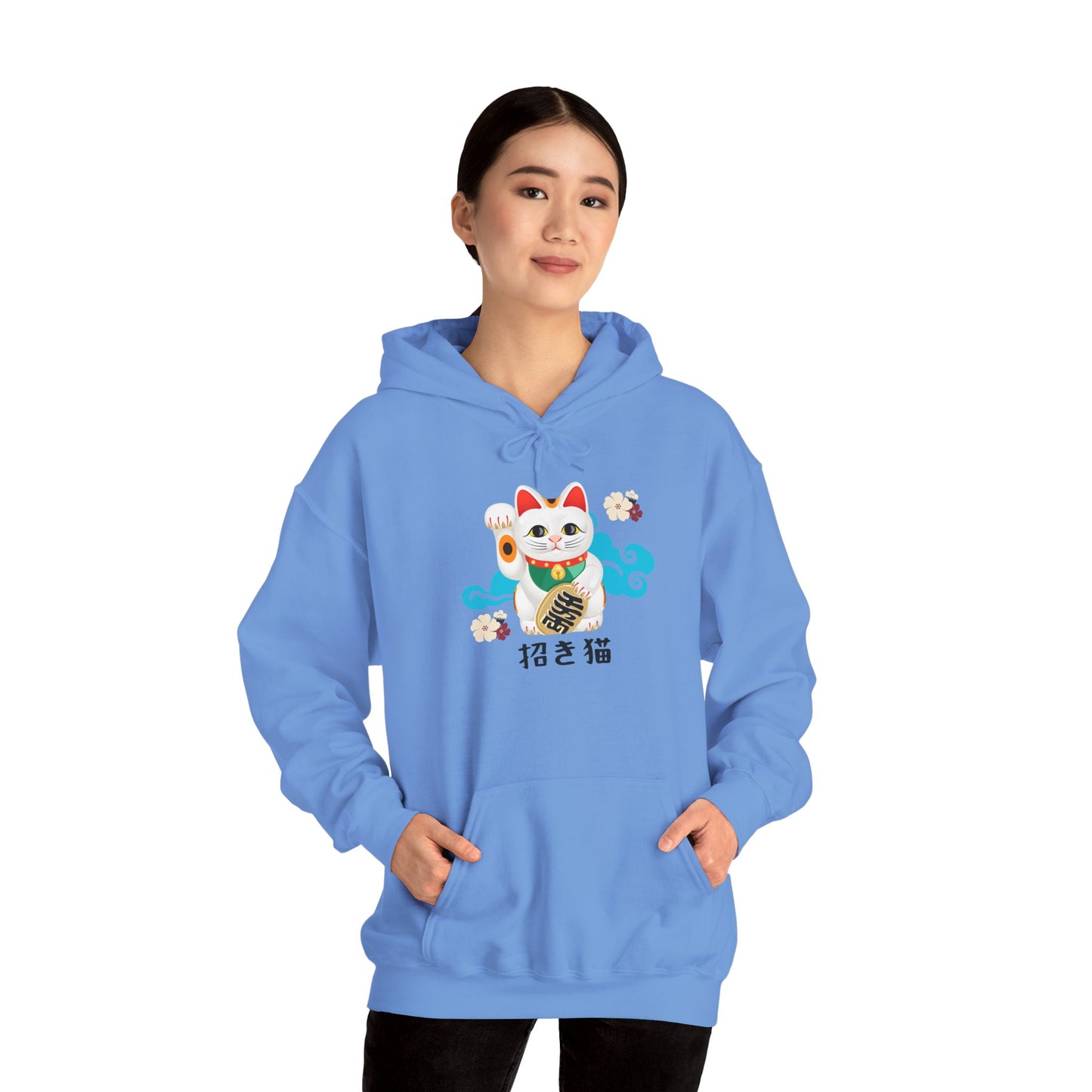 NekoPunch Original Hoodie – “Lucky Cat” (招き猫) | Unisex Heavy Blend™