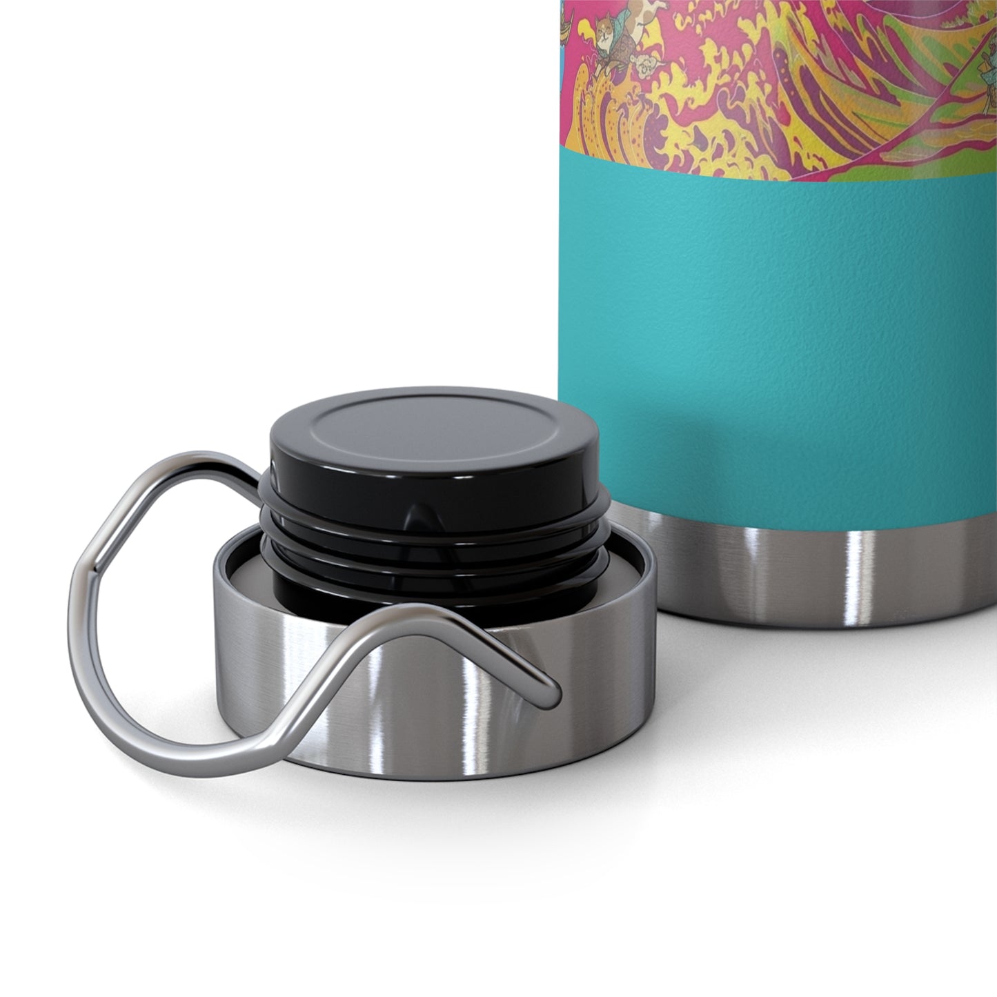 NekoPunch Original | 22oz Psychedelic Ocean Wave Copper Insulated Bottle