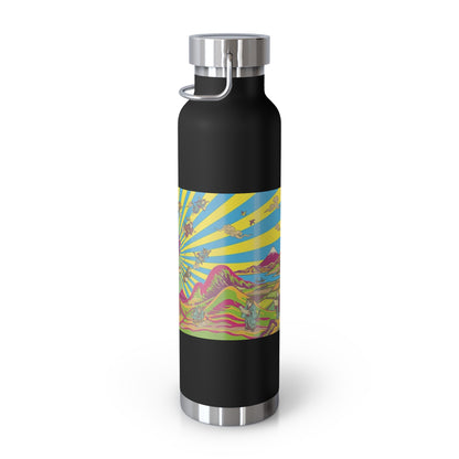 NekoPunch Original | 22oz Psychedelic Ocean Wave Copper Insulated Bottle