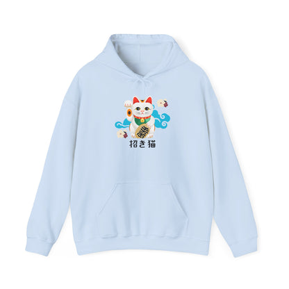 NekoPunch Original Hoodie – “Lucky Cat” (招き猫) | Unisex Heavy Blend™
