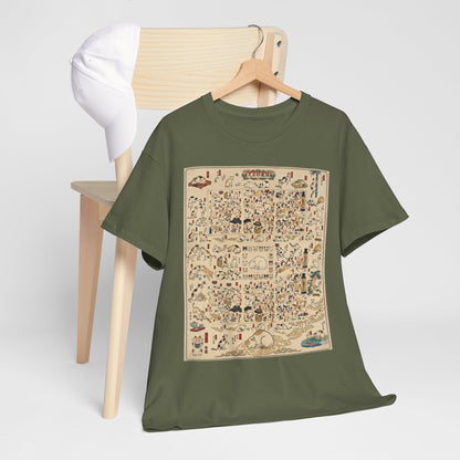 NekoPunch Original | Retro Japanese Cat Pattern T-Shirt | Unisex Heavy Cotton Tee