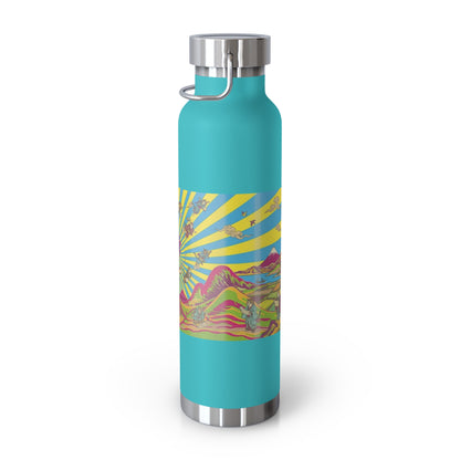 NekoPunch Original | 22oz Psychedelic Ocean Wave Copper Insulated Bottle