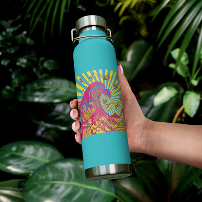 NekoPunch Original | 22oz Psychedelic Ocean Wave Copper Insulated Bottle