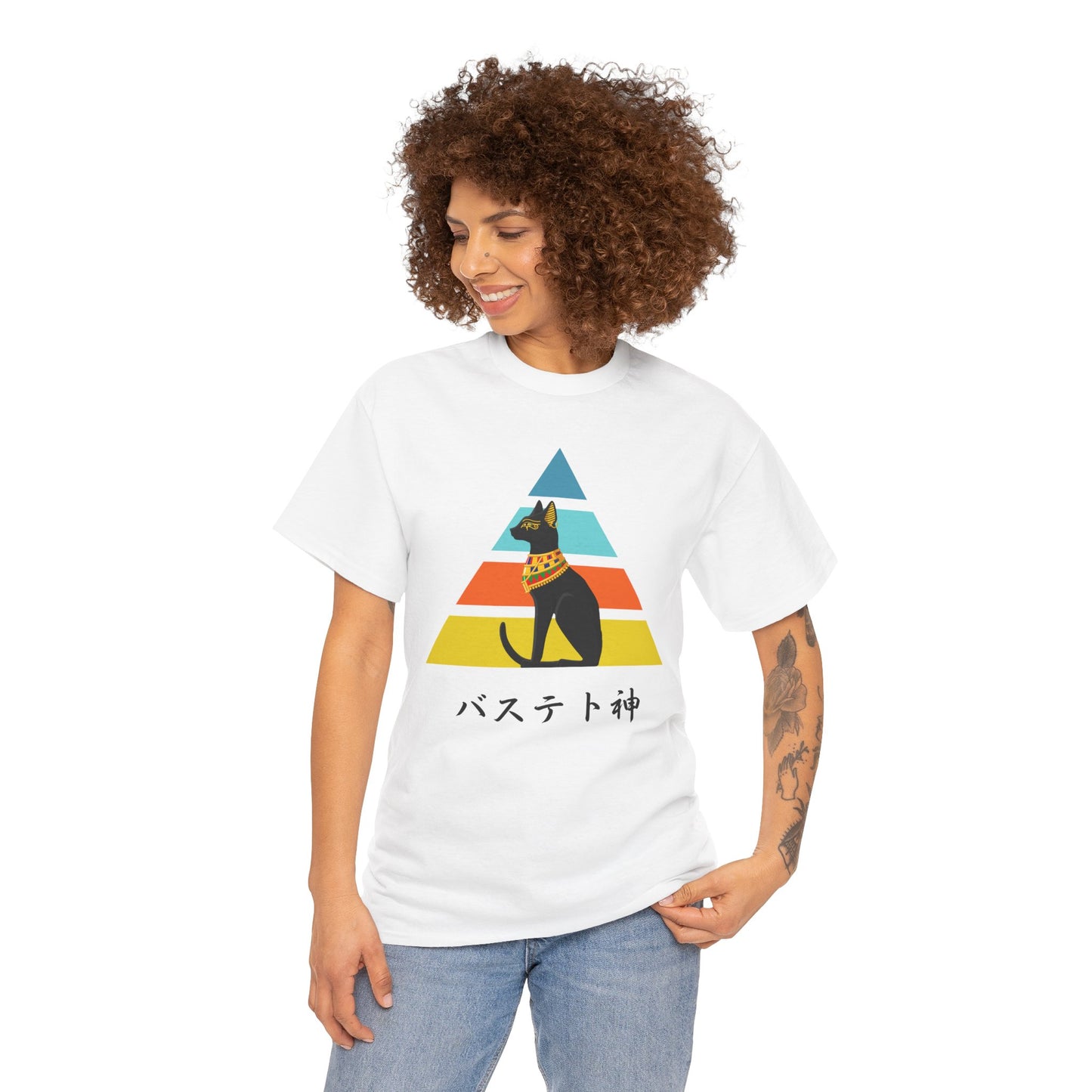 NekoPunch Original T-Shirt – “Bastet” (バステト神) | Unisex Heavy Cotton Tee