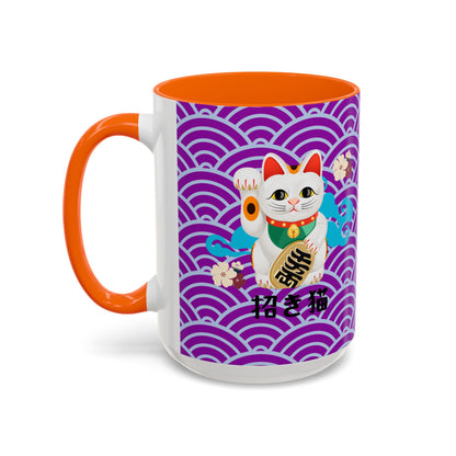 NekoPunch Original | 15oz Maneki Neko - Japanese Beckoning Cat Mug