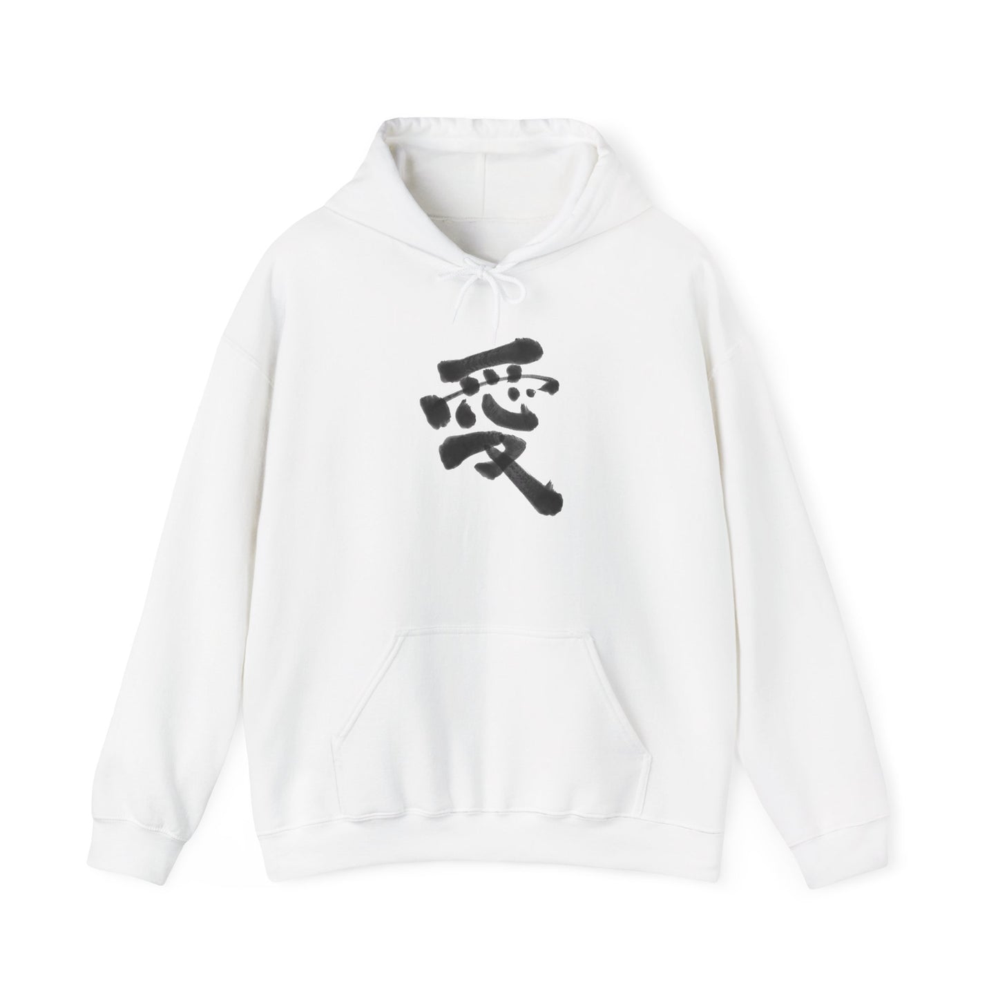 NekoPunch Original Hoodie – “Love” (愛) Japanese Calligraphy | Unisex Heavy Blend™
