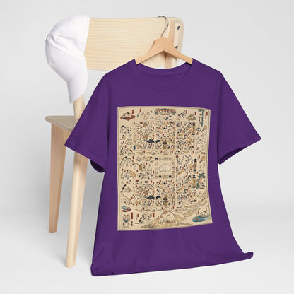 NekoPunch Original | Retro Japanese Cat Pattern T-Shirt | Unisex Heavy Cotton Tee