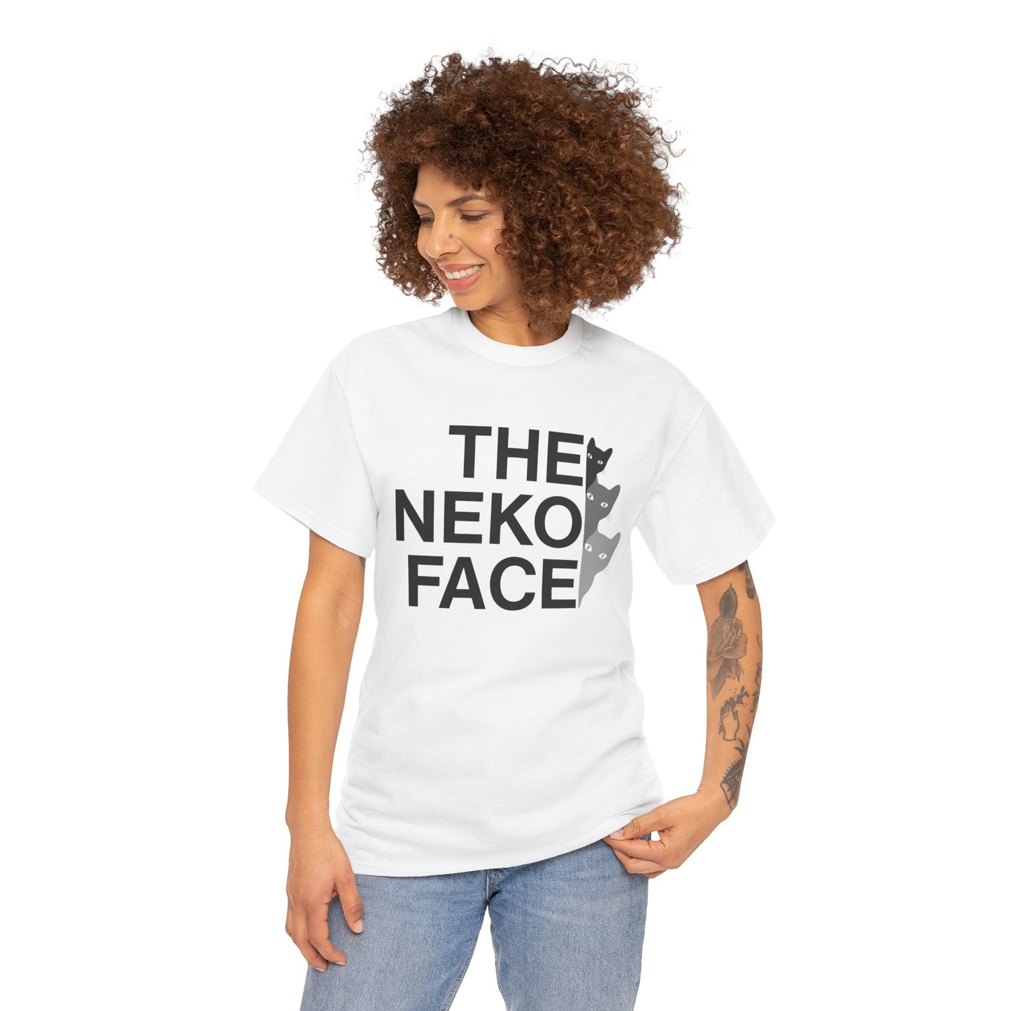 NekoPunch Original T-Shirt – “THE NEKO FACE” | Unisex Heavy Cotton Tee