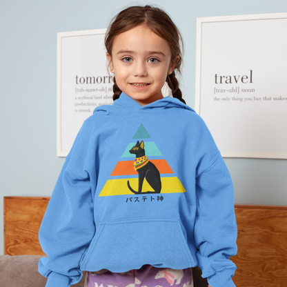 Bastet - Youth Heavy Blend Hooded Sweatshirt - Ancient Egyptian - Japanese