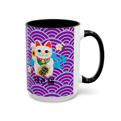 NekoPunch Original | 15oz Maneki Neko - Japanese Beckoning Cat Mug