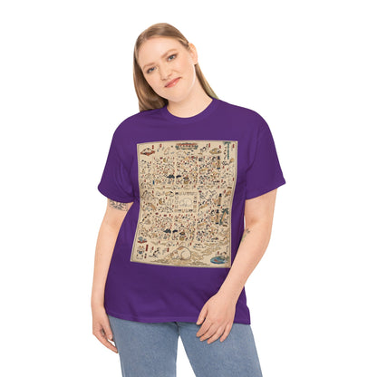 NekoPunch Original | Retro Japanese Cat Pattern T-Shirt | Unisex Heavy Cotton Tee