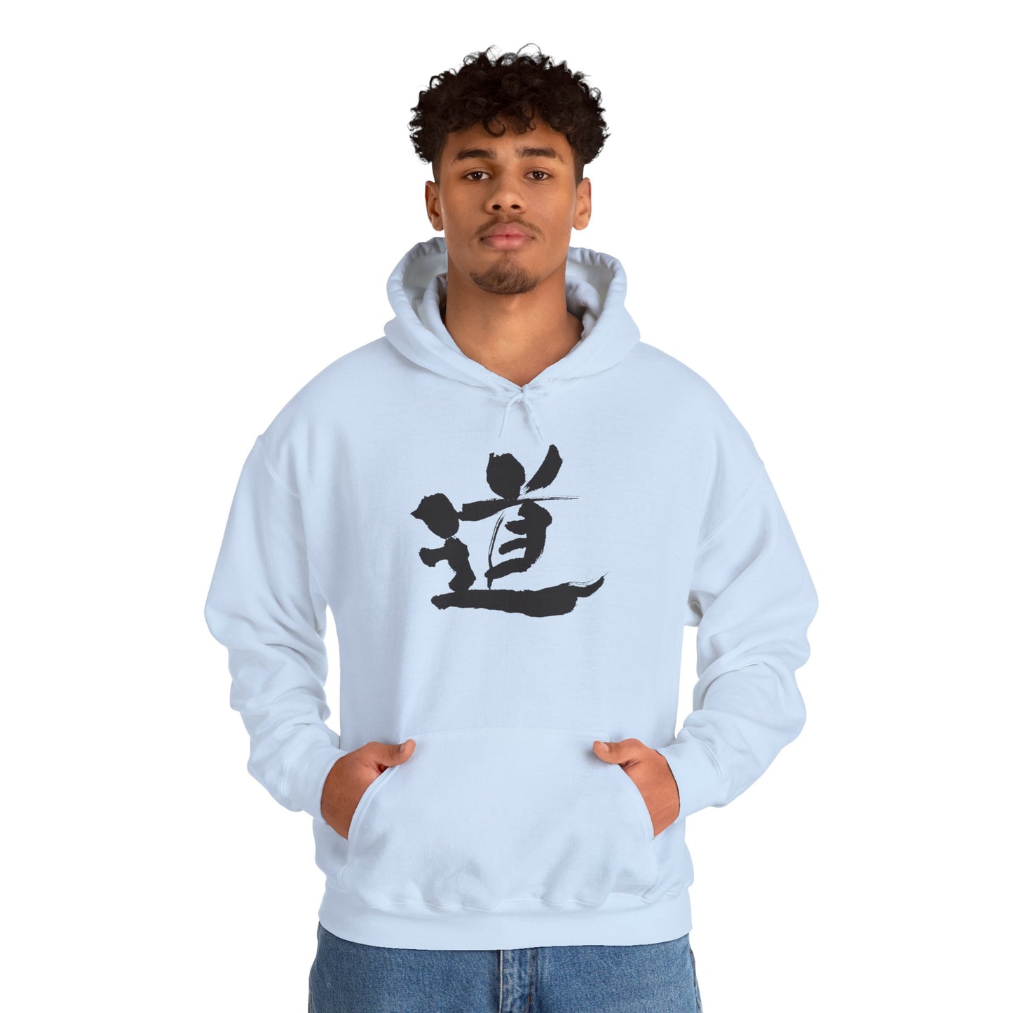 NekoPunch Original Hoodie – "Path" (道) Japanese Calligraphy | Unisex Heavy Blend™