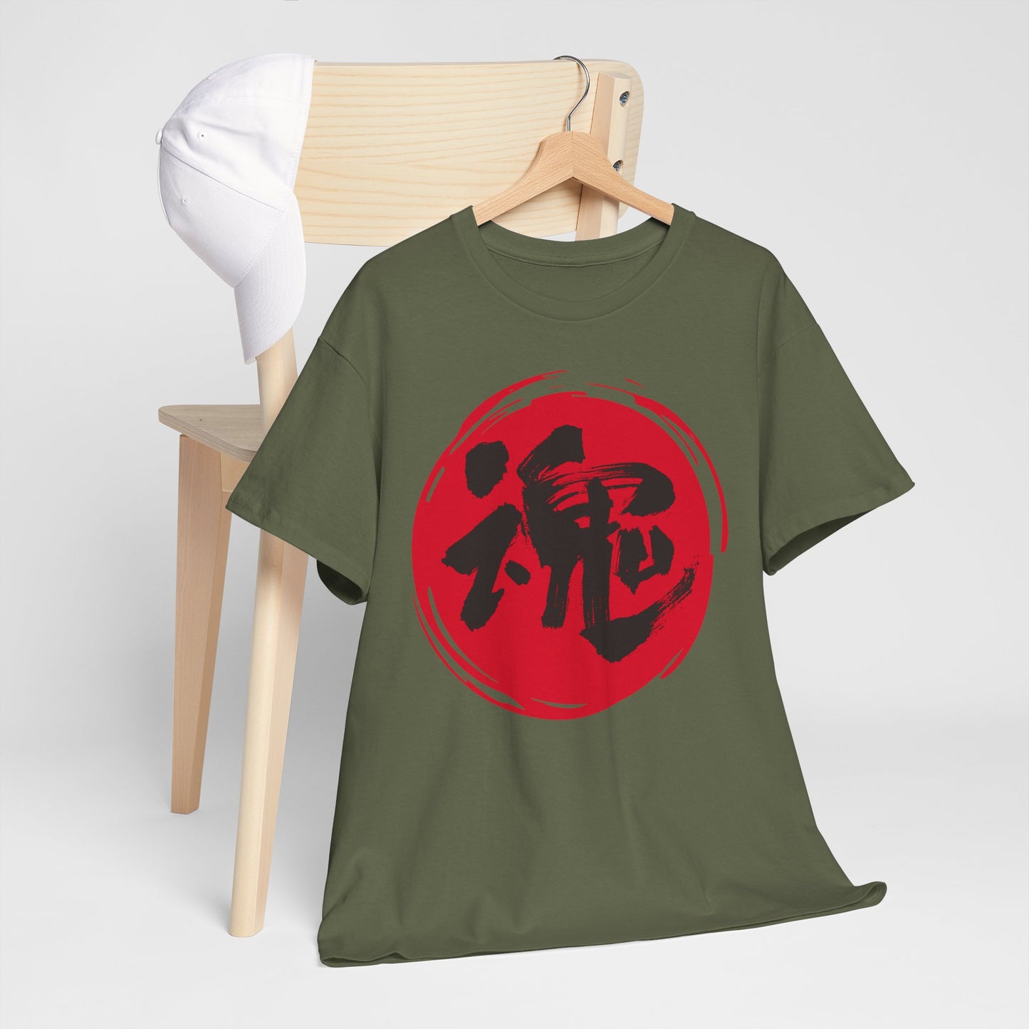 NekoPunch Original T-Shirt – "Soul" (魂) Japanese Calligraphy | Unisex Heavy Cotton Tee