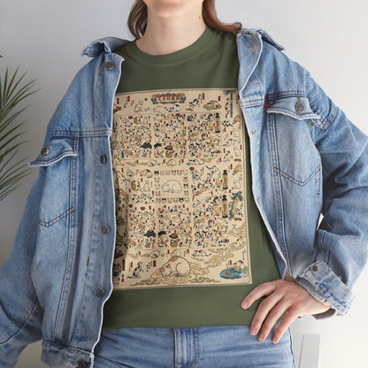 NekoPunch Original | Retro Japanese Cat Pattern T-Shirt | Unisex Heavy Cotton Tee
