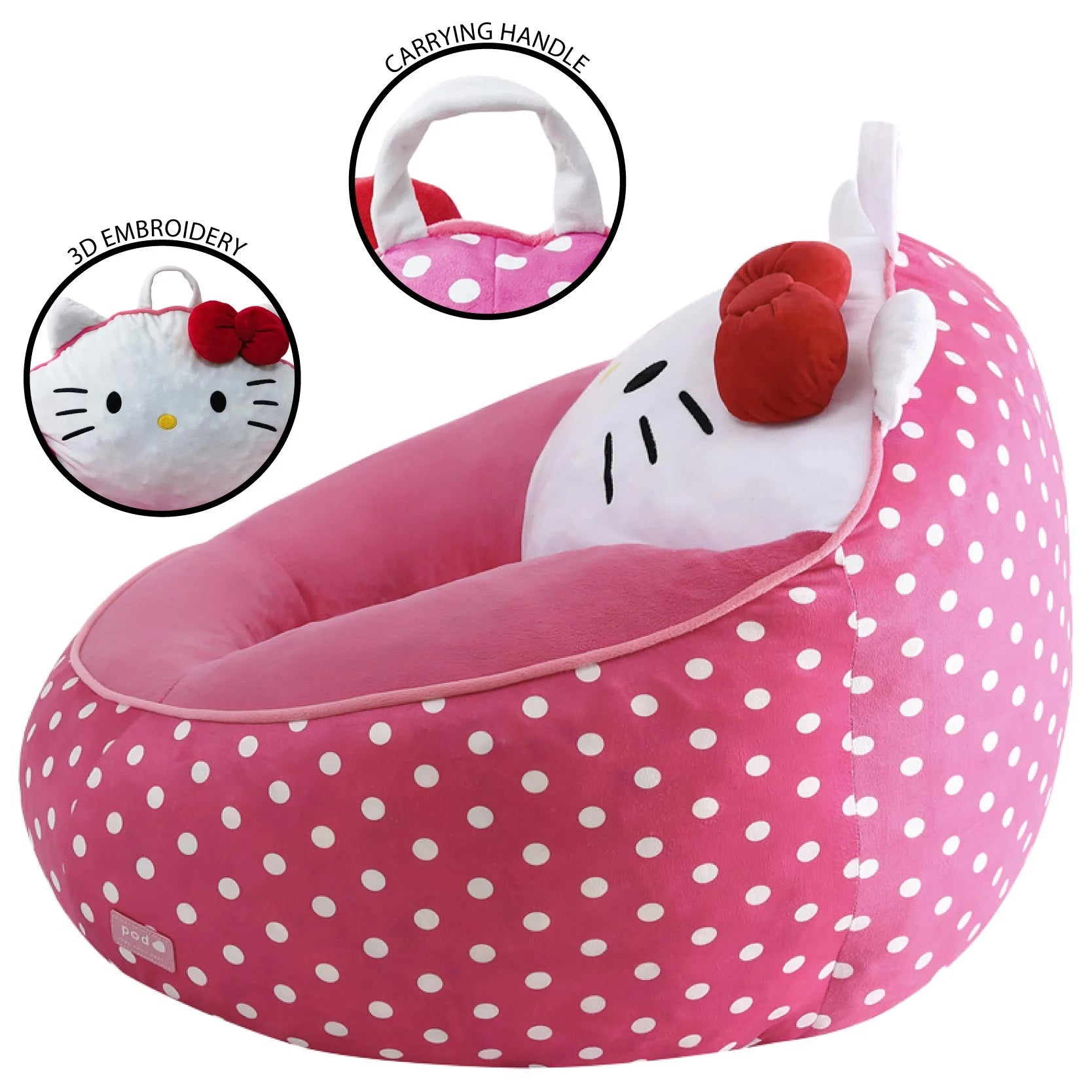 Hello Kitty Compressed Foam Bean Bag Chair – Cozy & Fun Seating for Kids