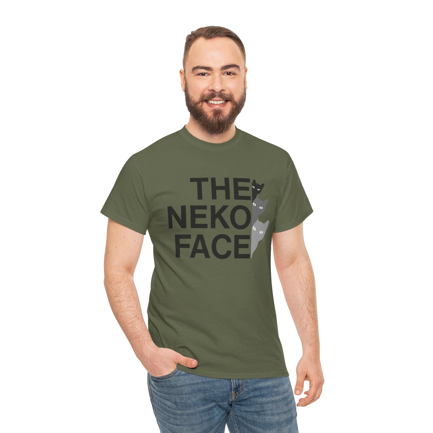 NekoPunch Original T-Shirt – “THE NEKO FACE” | Unisex Heavy Cotton Tee