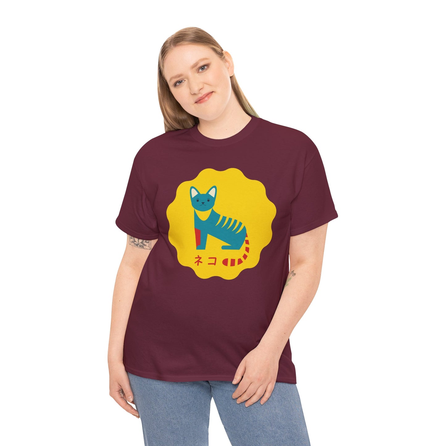 NekoPunch Original T-Shirt – “Cat” (ネコ) | Unisex Heavy Cotton Tee