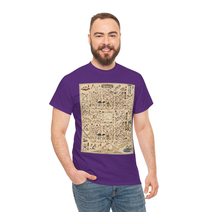 NekoPunch Original | Retro Japanese Cat Pattern T-Shirt | Unisex Heavy Cotton Tee