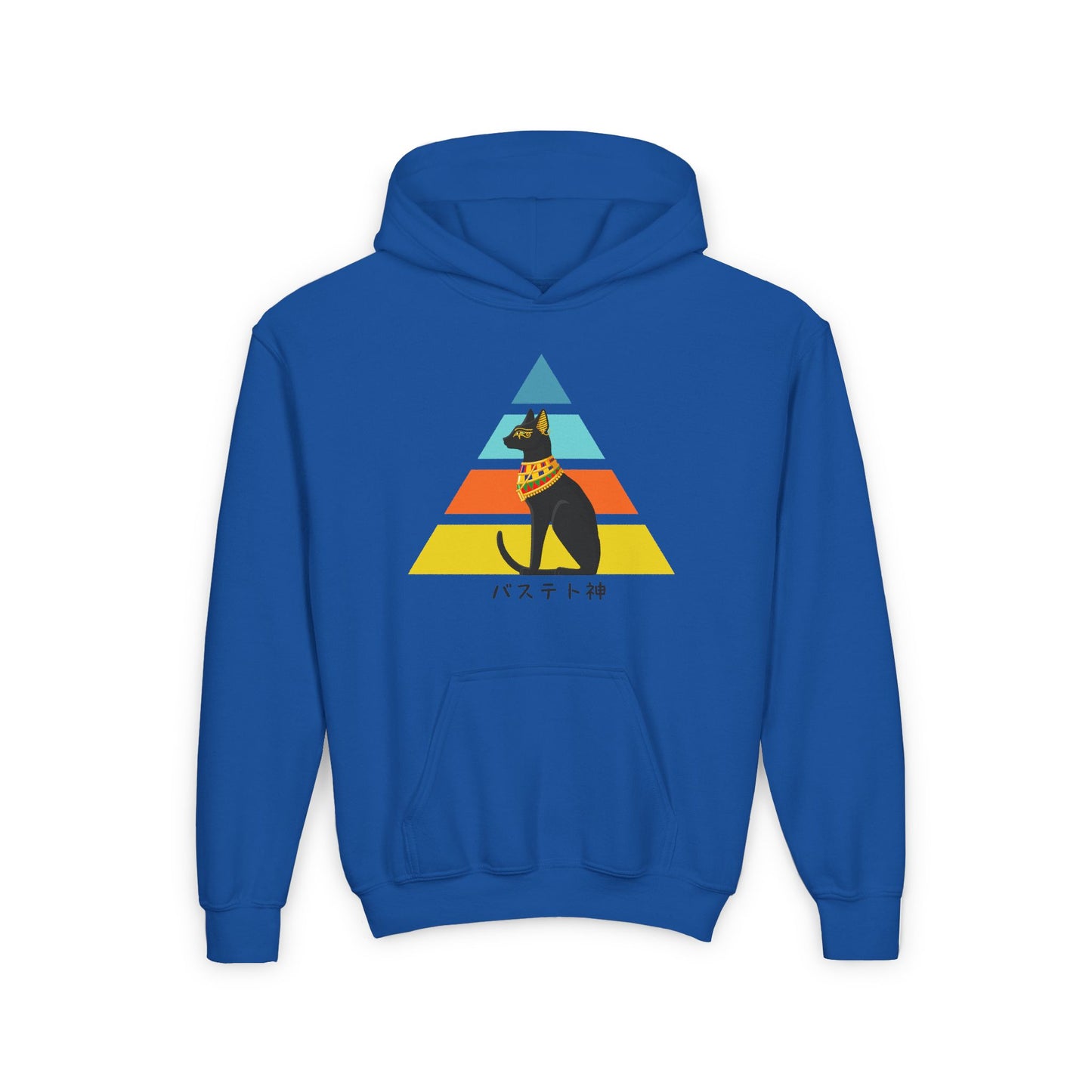Bastet - Youth Heavy Blend Hooded Sweatshirt - Ancient Egyptian - Japanese