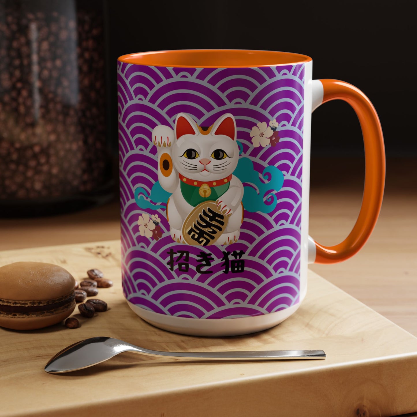 NekoPunch Original | 15oz Maneki Neko - Japanese Beckoning Cat Mug