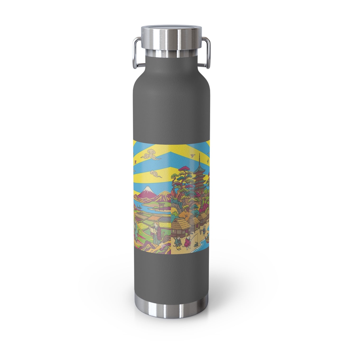 NekoPunch Original | 22oz Psychedelic Ocean Wave Copper Insulated Bottle