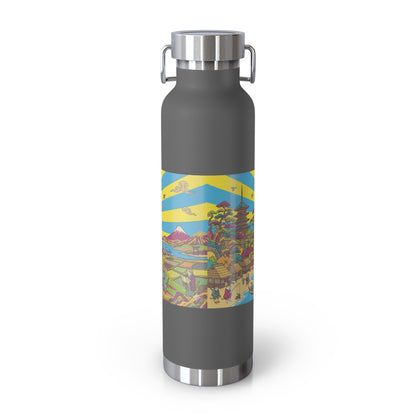 NekoPunch Original | 22oz Psychedelic Ocean Wave Copper Insulated Bottle