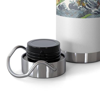 NekoPunch Original | 22oz Retro Japanese Wave & Beach Insulated Water Bottle - Girl