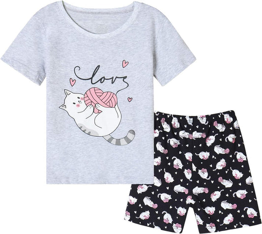Kids' Summer Short Sleeve Pajama Set – Lightweight & Comfy Sleepwear