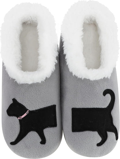 Pairable Slipper Socks - Non-Slip Fuzzy Cat Slippers for Women
