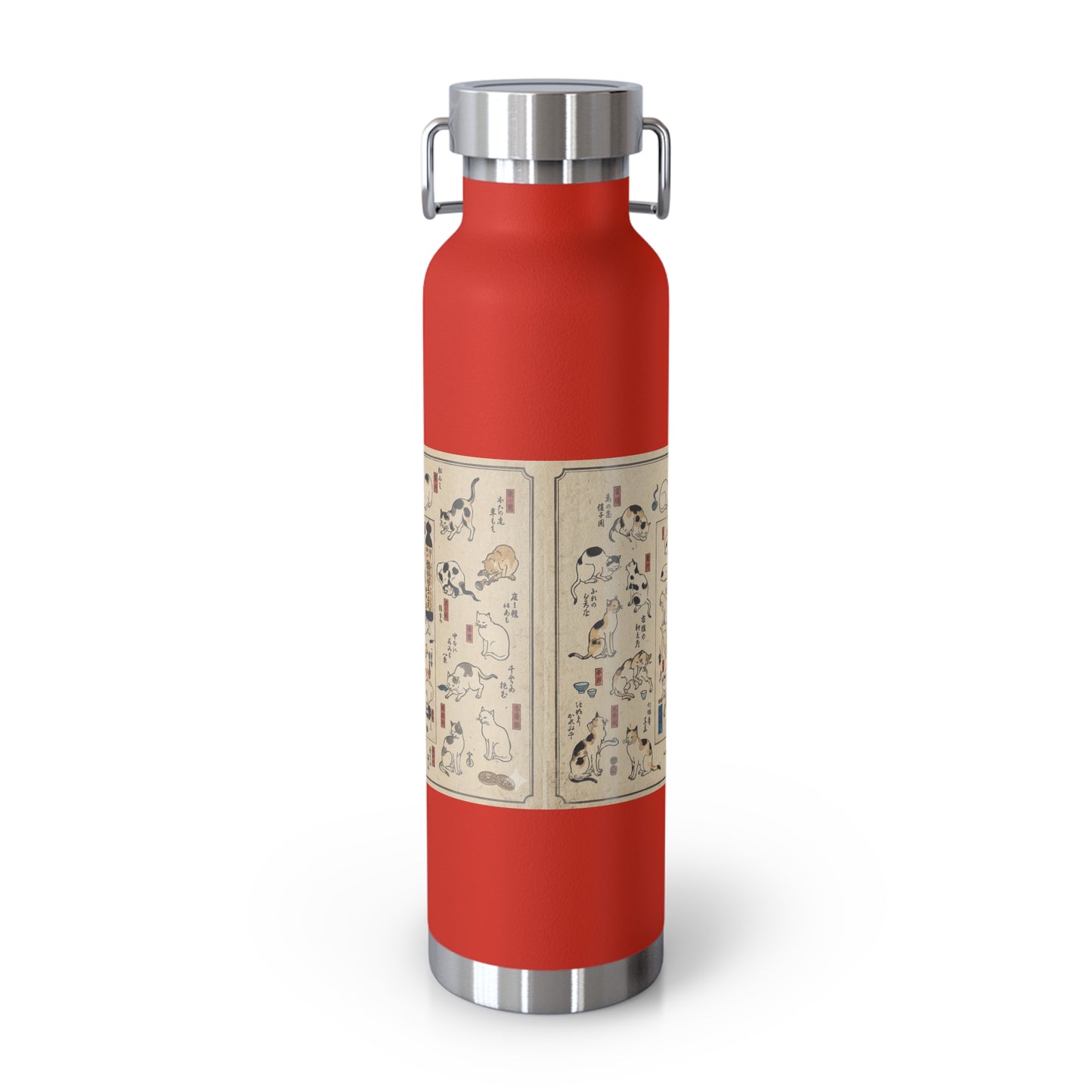 NekoPunch Original | 22oz Retro Japanese Cat Pattern Insulated Water Bottle