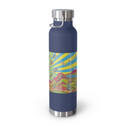 NekoPunch Original | 22oz Psychedelic Ocean Wave Copper Insulated Bottle