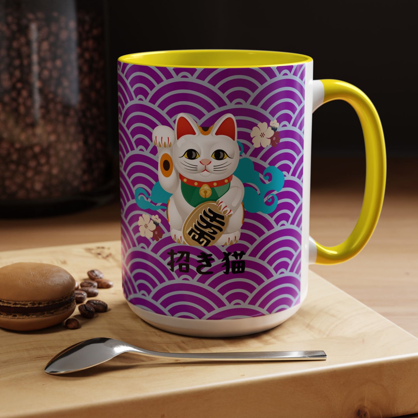 NekoPunch Original | 15oz Maneki Neko - Japanese Beckoning Cat Mug