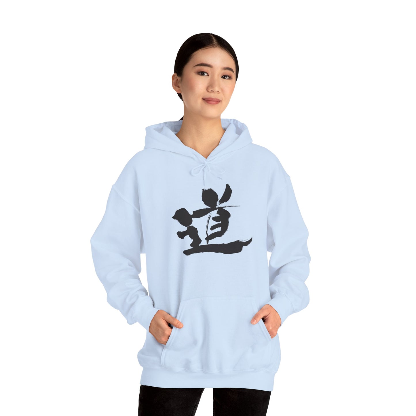 NekoPunch Original Hoodie – "Path" (道) Japanese Calligraphy | Unisex Heavy Blend™