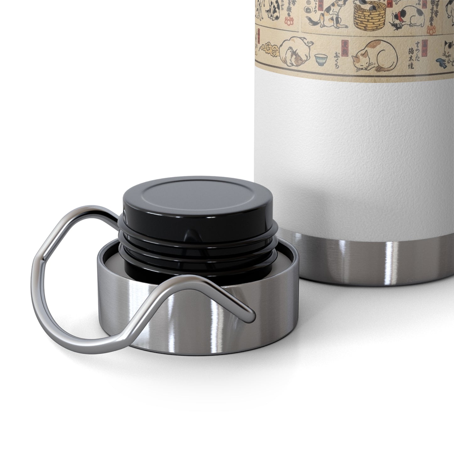 NekoPunch Original | 22oz Retro Japanese Cat Pattern Insulated Water Bottle