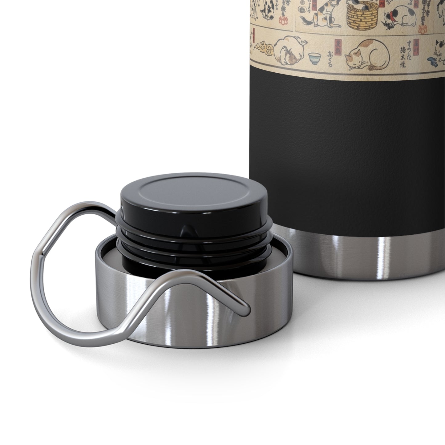 NekoPunch Original | 22oz Retro Japanese Cat Pattern Insulated Water Bottle