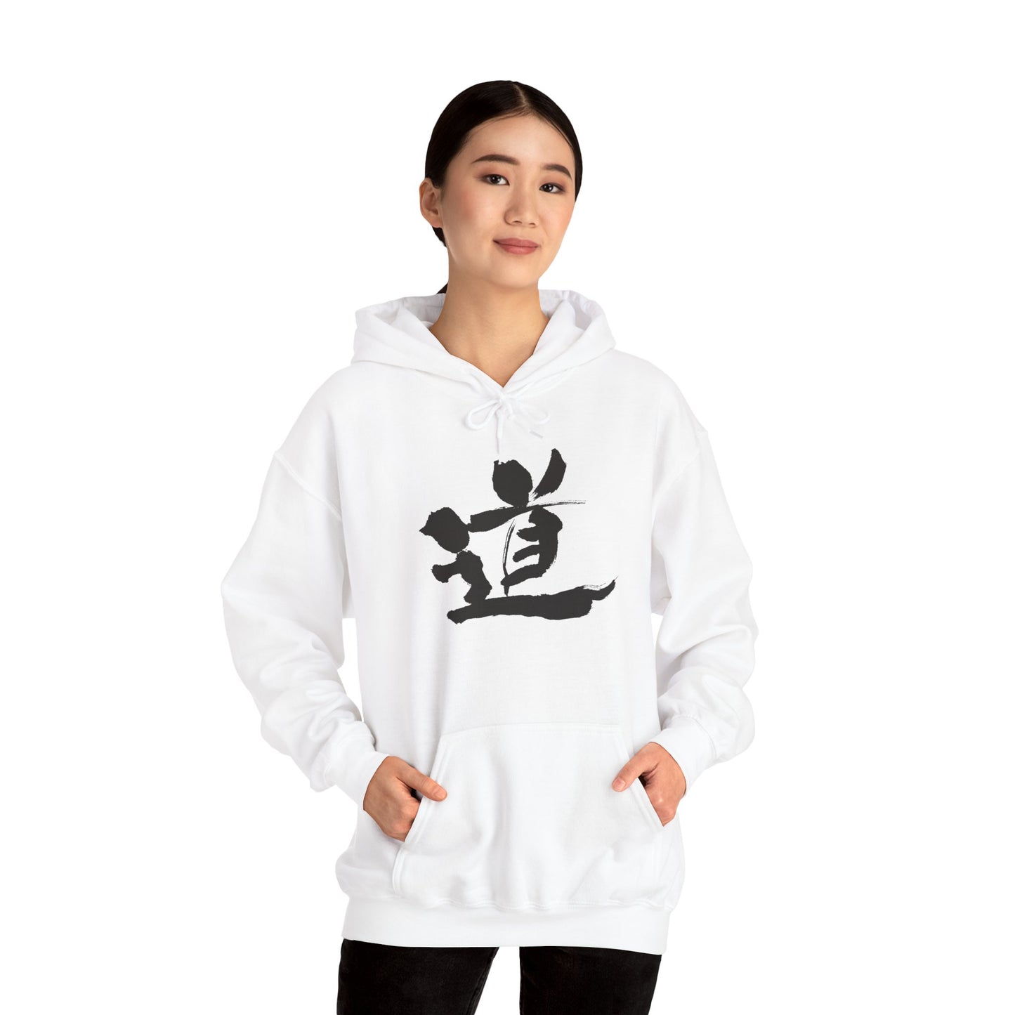 NekoPunch Original Hoodie – "Path" (道) Japanese Calligraphy | Unisex Heavy Blend™