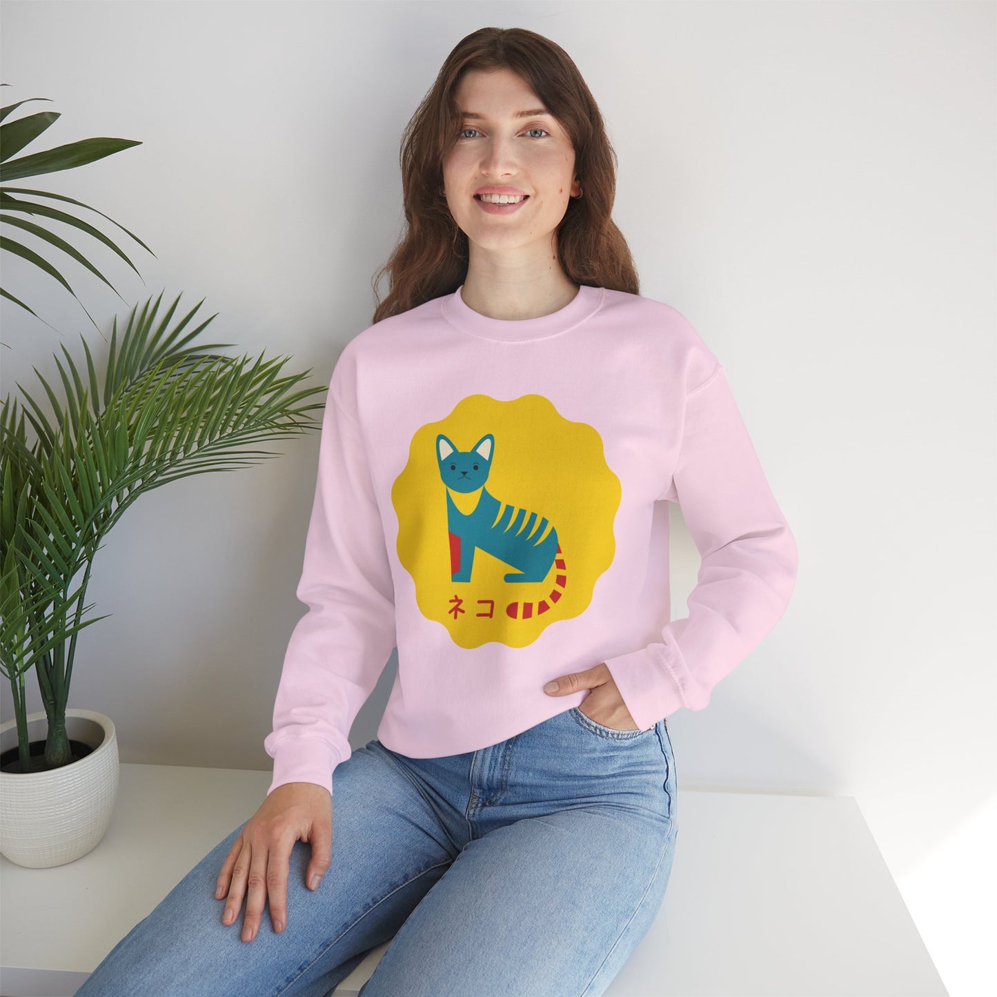 German Cat - Unisex Heavy Blend™ Crewneck Sweatshirt - Neko - Japanese